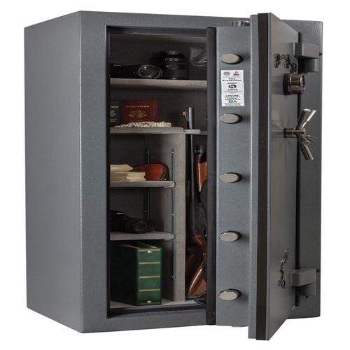 Amsec Safes Gun Safe American Security NF Series - ETL 90 Minute Fire Rating, U.L. Listed RSC Burglary Rated, Stor-it PDO, (14) 1.5" Bolts, Gunmetal Gray Powder Coat, Black Nickel Hardware, ESL5 Electronic Lock Model: NF5924E5-LTN-F-GY-A