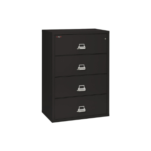 FireKing Business Safes 4 Drawer - 38" Wide (4-3822-C) / Black FIREKING Classic Lateral File Cabinet- High Security Key Lock