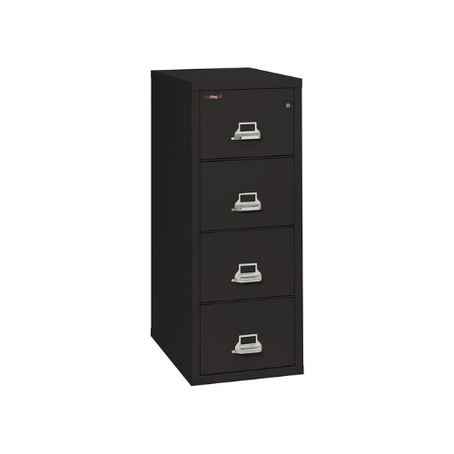 FireKing Business Safes 4-Drawer Legal / Black FIREKING Classic Vertical File Cabinet- High Security Key Lock