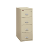 FireKing Business Safes 4-Drawer Letter / Parchment FIREKING Classic Vertical File Cabinet- High Security Key Lock