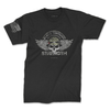 Leatherback Gear Shirt LEATHERBACK GEAR Black Peace Through Strength Tee