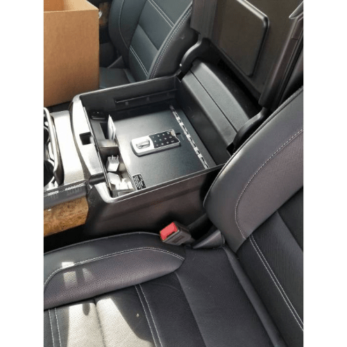 Lock'er Down Safes Car Safe LOCK'ER DOWN Console Safe 2015 ‐ 2020 Chevrolet Suburban, Tahoe & GMC Yukon w/ ExXtreme 4 Digit Lock Lid Option Model: LD2042EX/4D