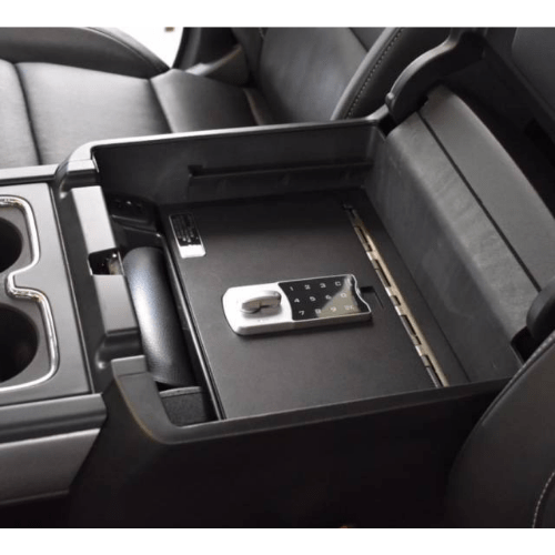 Lock'er Down Safes Car Safe LOCK'ER DOWN Console Safe 2015 ‐ 2020 Chevrolet Suburban, Tahoe & GMC Yukon w/ Standard 4 Digit Lock Lid Option Model: LD2042/4D