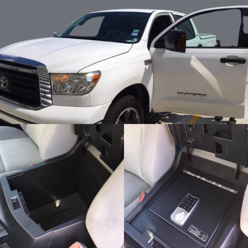 Lock'er Down Safes Car Safes LOCK'ER DOWN Console Safe 2007 ‐ 2013 Toyota Tundra 2008‐19 Sequoia w/ ExXtreme 4 Digit Lock Lid Option Model: LD2013EX/4D