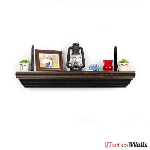 Tactical Walls Concealment Dutch Walnut/Black / Rope (Black) / Jewelry Foam TACTICAL WALLS - 825 Top Locking Shelf